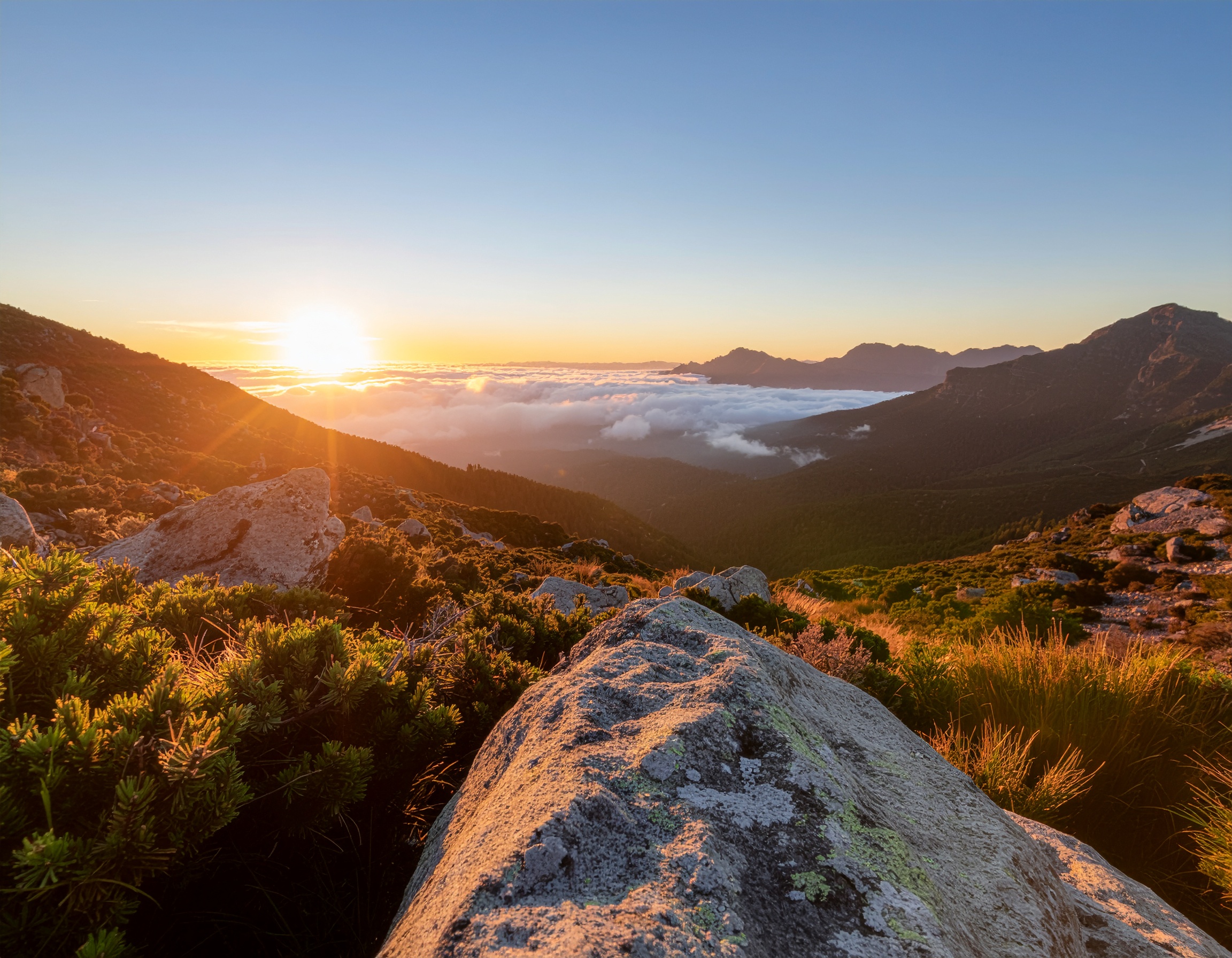 Stunning Sunrise Over Mountain Range