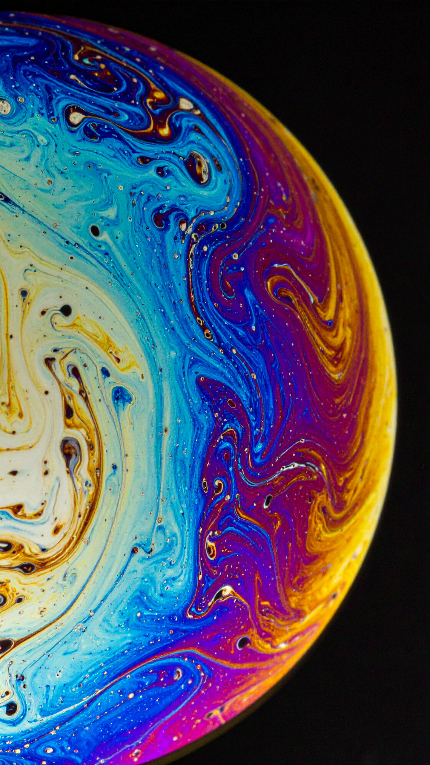 Vibrant swirling colors create a mesmerizing abstract pattern