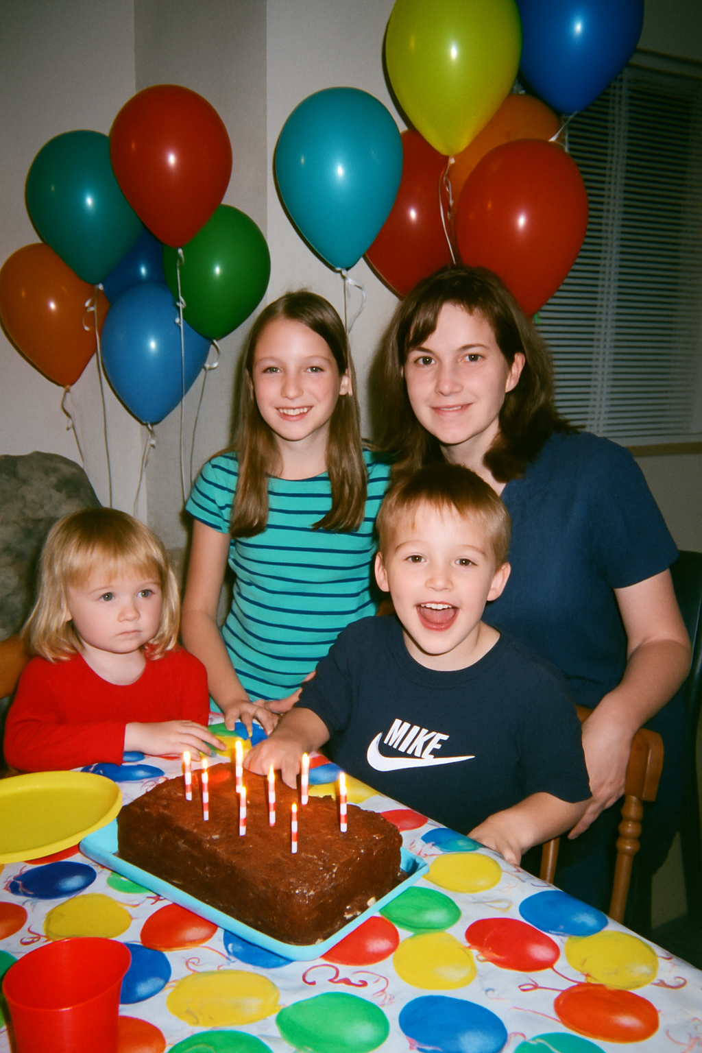 A joyful family gathering for a birthday celebration