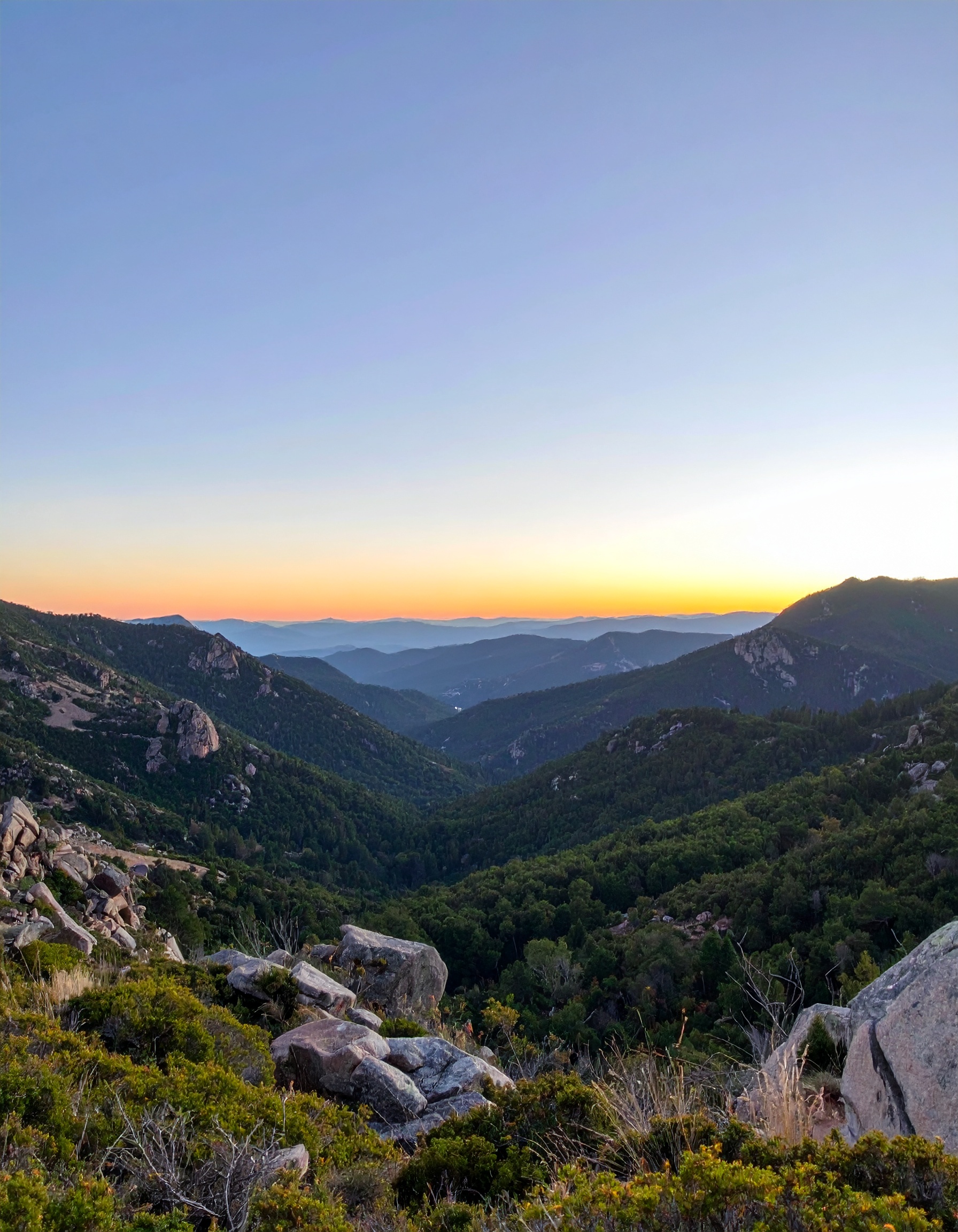 Mountain Landscape at Sunset with Lush Valley View