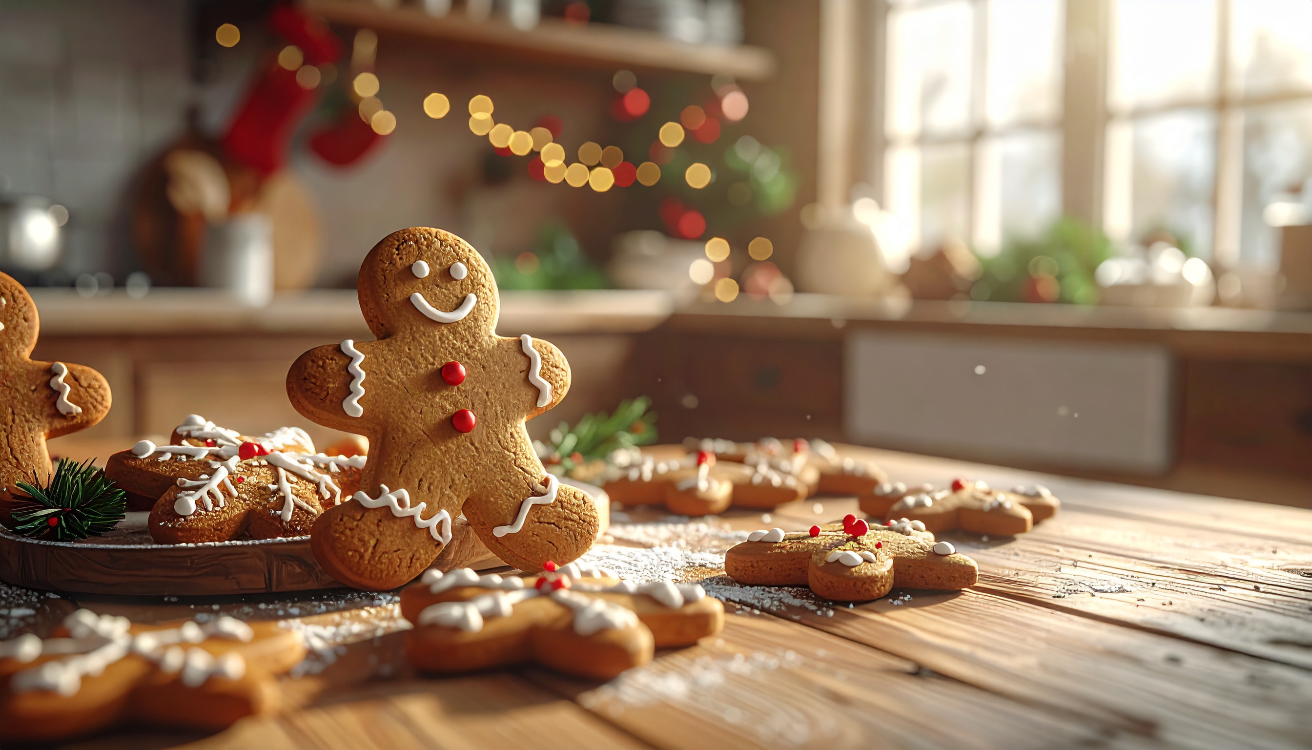 Gingerbread Cookies in Doll Shape with Icing