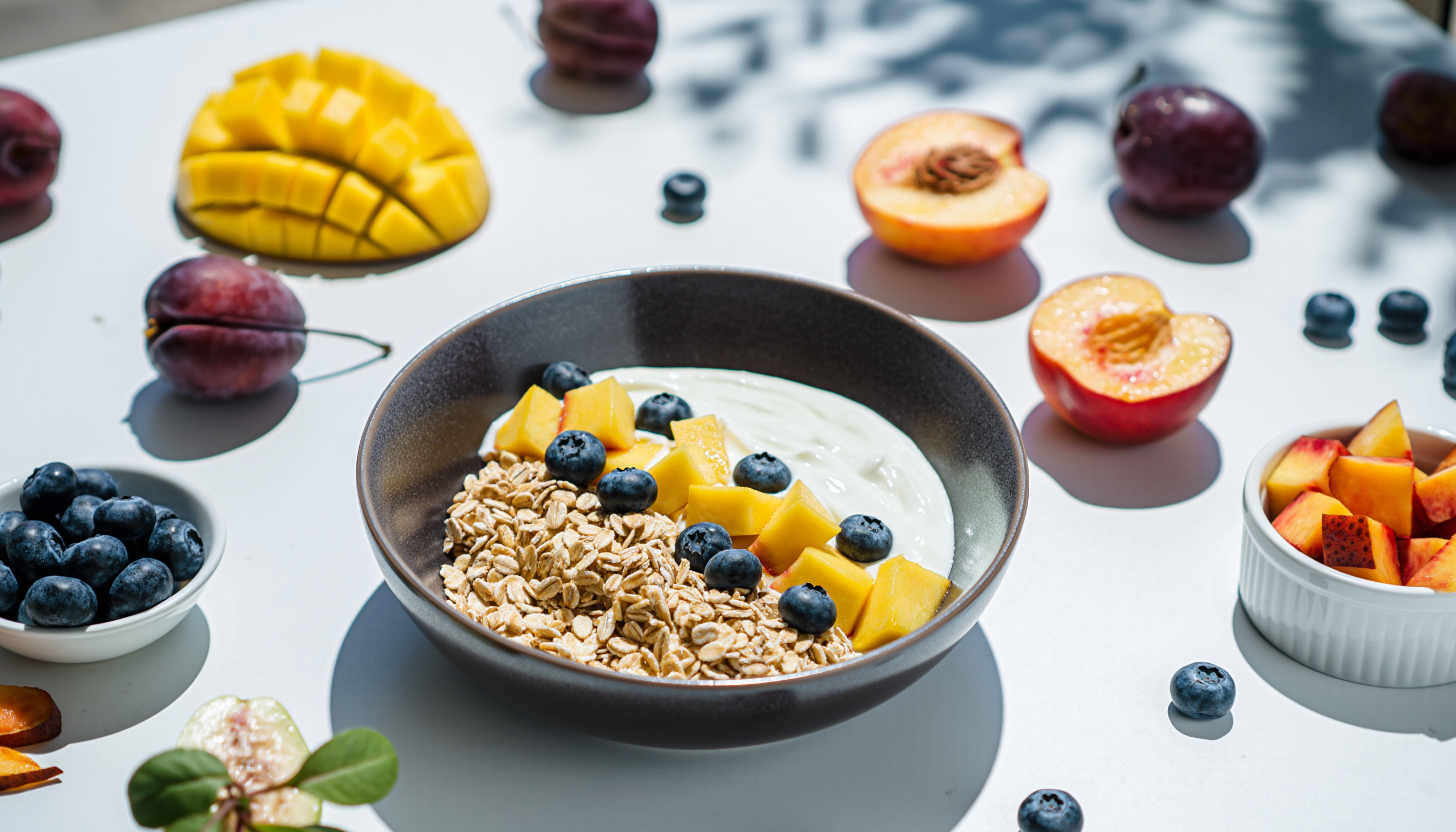 Yogurt Bowl with Granola, Mango, and Blueberries
