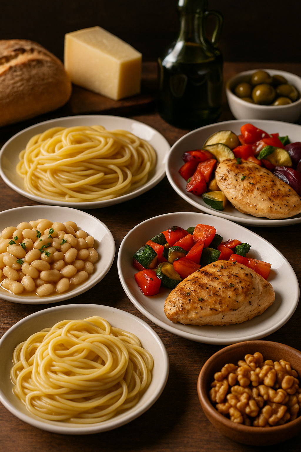 Grilled Chicken and Colorful Vegetables Dish