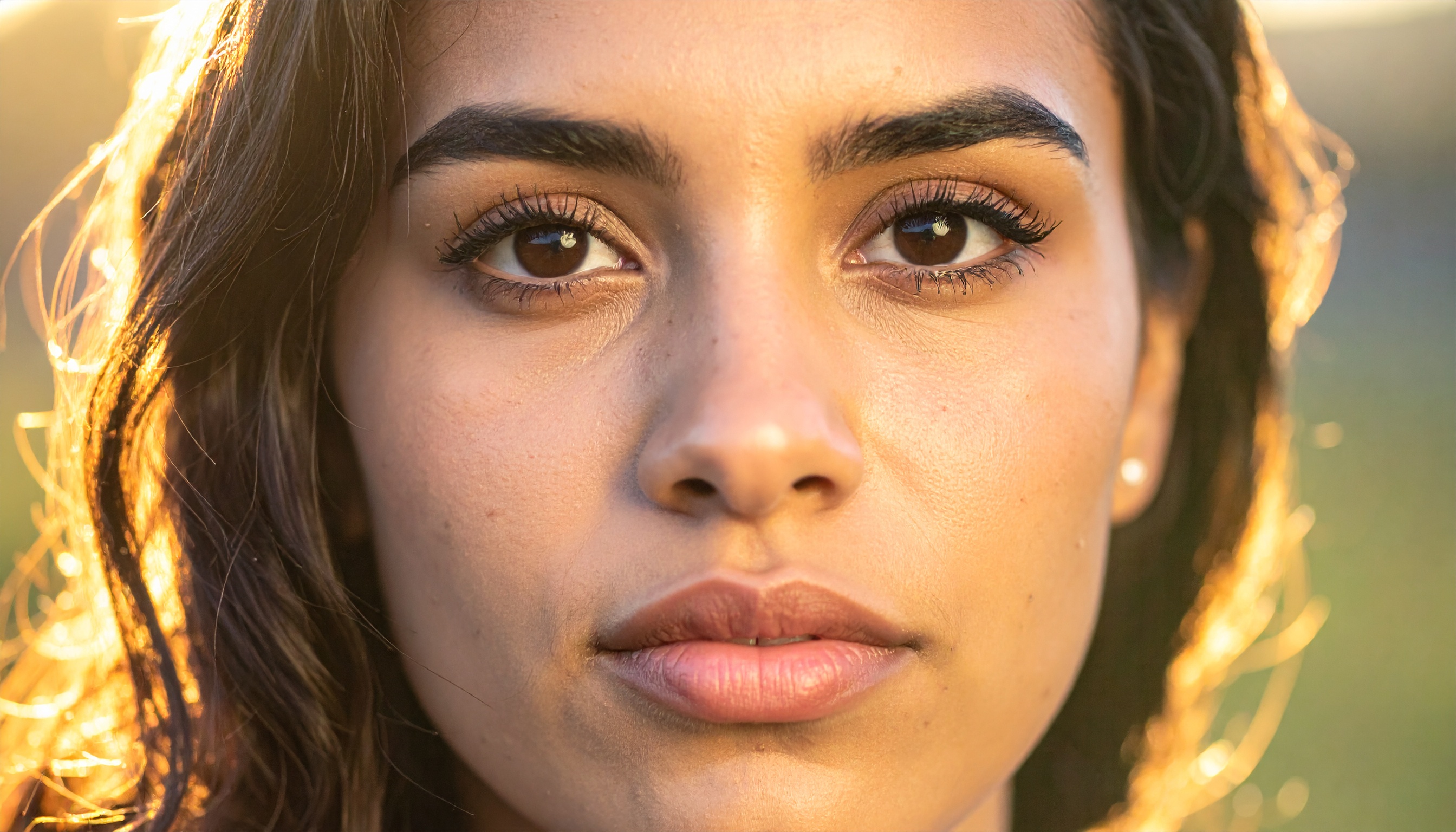 Close-up Portrait of a Woman with Soft Lighting