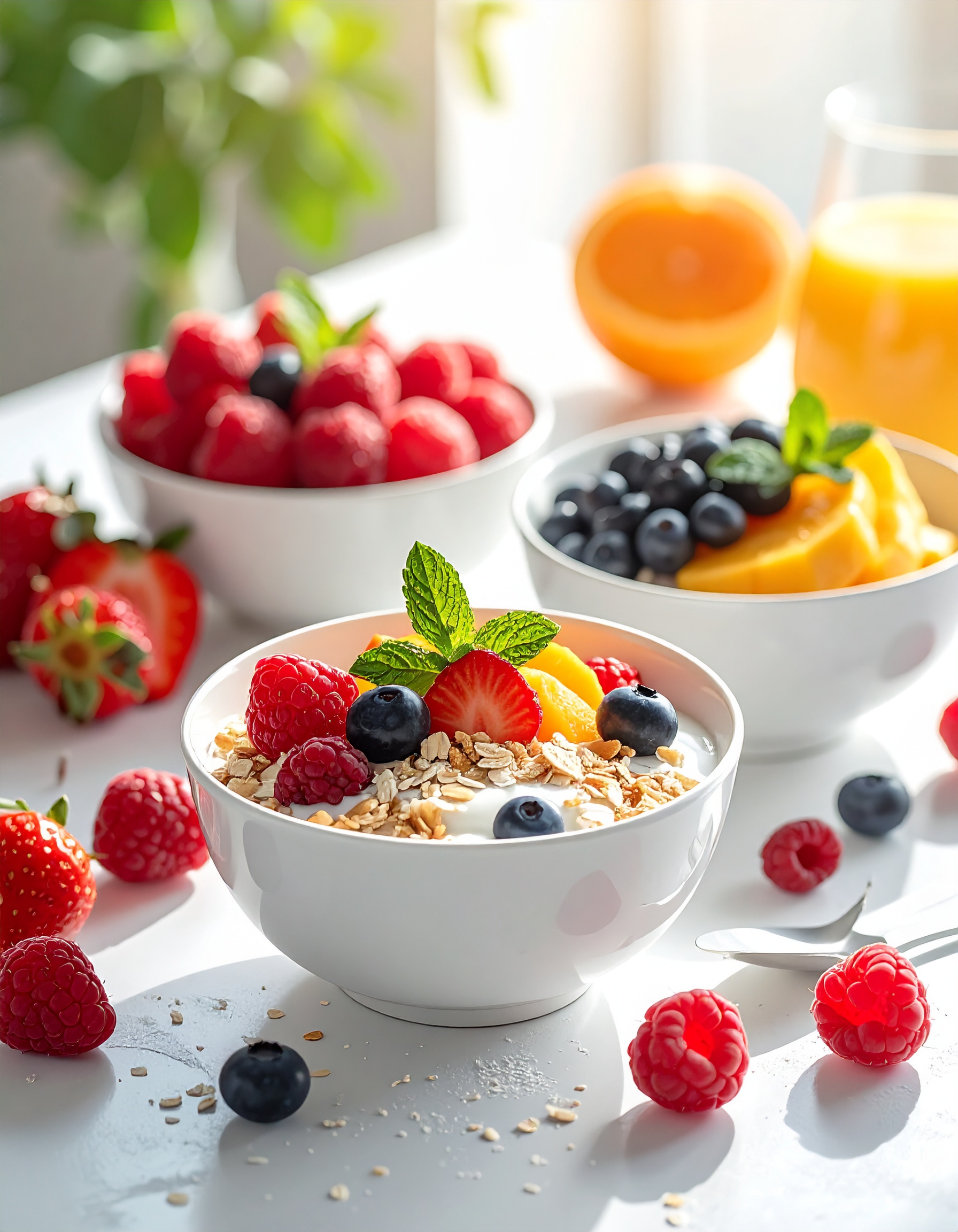 Fresh Fruit and Yogurt Bowls for a Healthy Breakfast